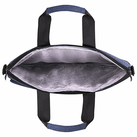 Сумка портфель HEIKKI NOVATION (ХЕЙКИ) с отделением для ноутбука 13-14", багажная лента, синяя, 28х38х3 см, 272593