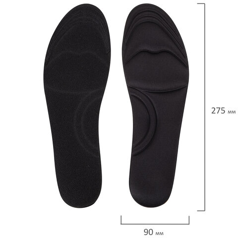 Стельки для обуви с ЭФФЕКТОМ ПАМЯТИ, материал MEMORY FOAM, размер RU 34-39 / EU 35-40, с линиями выреза, SHEGRA (ШЕГРА), 700746