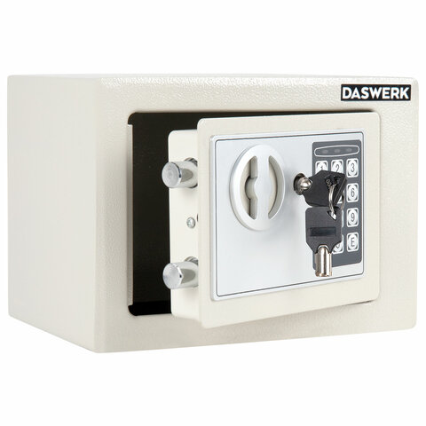 Сейф мебельный DASWERK (ДАСВЕРК) SC-170EL (170х230х170 мм), электронный замок, бежевый, 291340