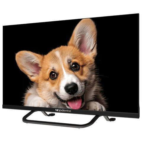 Телевизор TOPDEVICE TDTV24CS03H_BK, 24'' (60 см), 1366x768, HD, 16:9, SmartTV, Wi-Fi, Bluetooth, черный