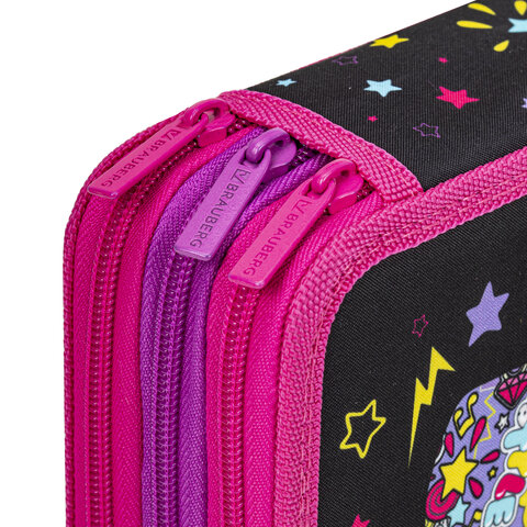 Пенал BRAUBERG, 3 отделения, полиэстер, 21х14 см, "Pop Style", 271550