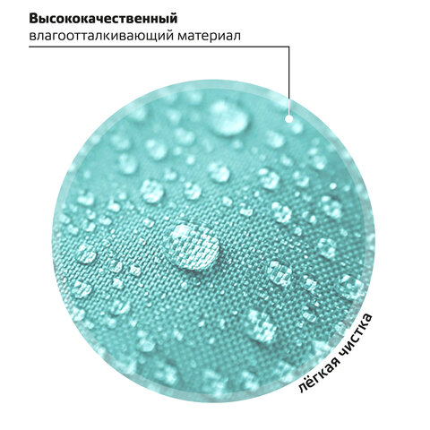 Рюкзак BRAUBERG PASTEL с термонашивками в комплекте, "Funny clouds", мятный, 40х29х14 см, 271421