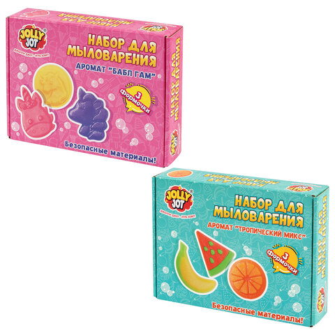 Мыло, набор для мыловарения, 3 фигурки, БОЛЬШИЕ ФОРМЫ, АССОРТИ 2 вида, JOLLY JOT (ДЖОЛЛИ ДЖОТ), 665980