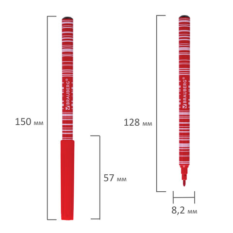 Фломастеры BRAUBERG "PREMIUM", 24 цвета, КОРПУС С ПЕЧАТЬЮ, вентилируемый колпачок, ПВХ-упаковка с европодвесом, 151944