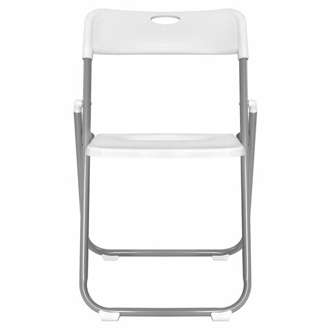Стул складной BRABIX "Golf Lite CF-017", серебристый каркас, пластик белый, 532896