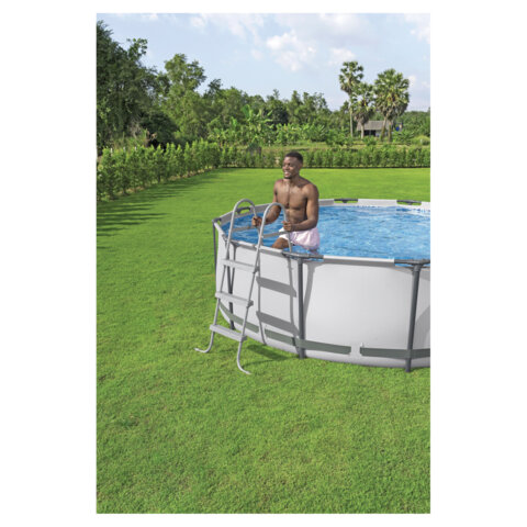 Лестница для бассейнов до 107 см, 3 ступеньки, без площадки, BESTWAY, 58335