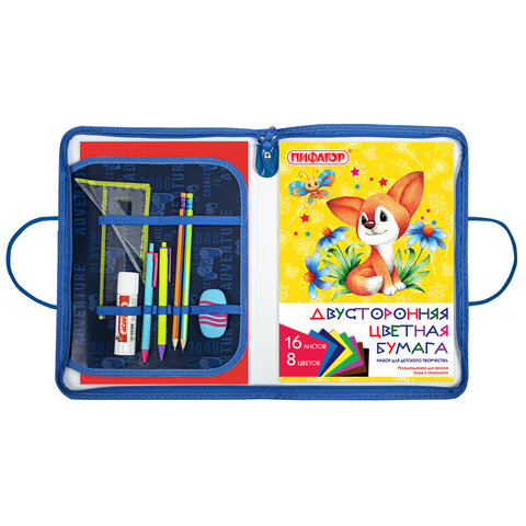 Папка для труда на молнии с ручками ПИФАГОР А4, 1 отделение, пластик, органайзер, "Aracde Fun", 271474