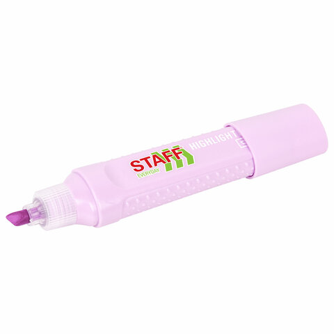 Текстовыделитель STAFF "EVERYDAY HL-707", ЛАВАНДОВЫЙ, линия 1-5 мм, скошенный наконечник, 152547