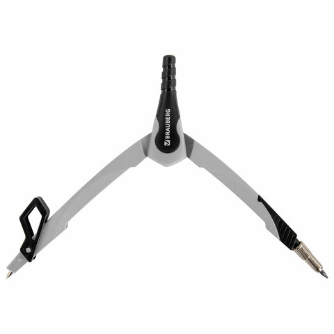 Циркуль с защитным колпачком BRAUBERG "ULTRA", 135 мм, графитовый, блистер, 210817