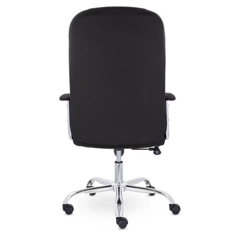 Кресло офисное "Бостон", CH-277, хром, ткань, черный (М-16)