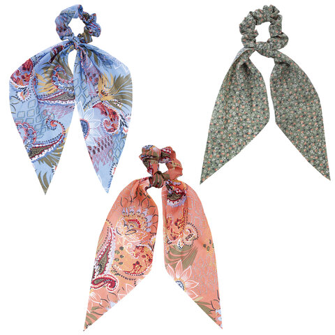 Резинка для волос 30 см, скранч, с хвостиками, АССОРТИ, MONTE VITA (МОНТЕ ВИТА), 457076