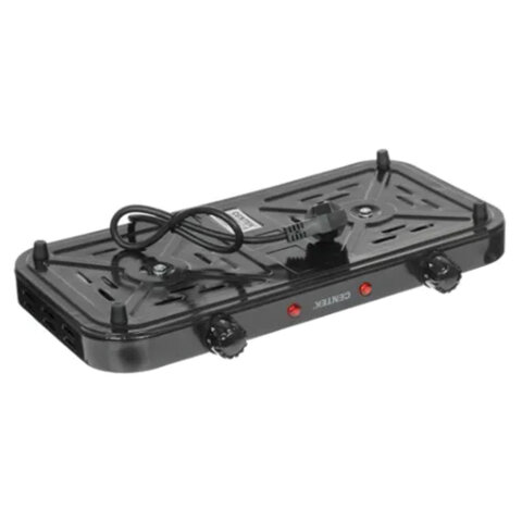 Настольная электрическая плита CENTEK CT-1507, 2000Вт, 2 конфорки, 5 режимов нагрева, черная, CT-1507 Black