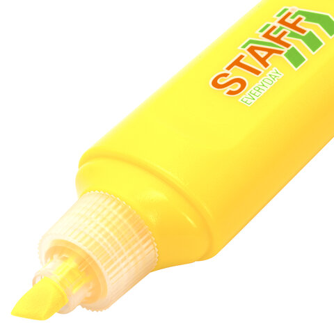 Текстовыделитель STAFF "EVERYDAY HL-720", ЖЕЛТЫЙ, линия 1-5 мм, скошенный наконечник, 152553