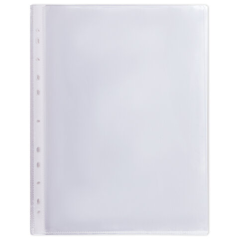 Папки-файлы перфорированные А4 BRAUBERG "EXTRA 1000", КОМПЛЕКТ 50 шт., гладкие, ПЛОТНЫЕ, 100 мкм, 229672