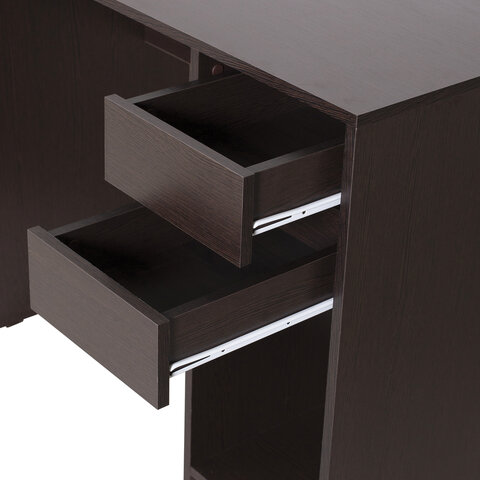 Стол письменный/компьютерный BRABIX "Scandi CD-017", 900х450х750 мм, 2 ящика, венге, 641896, ЦБ013706-3