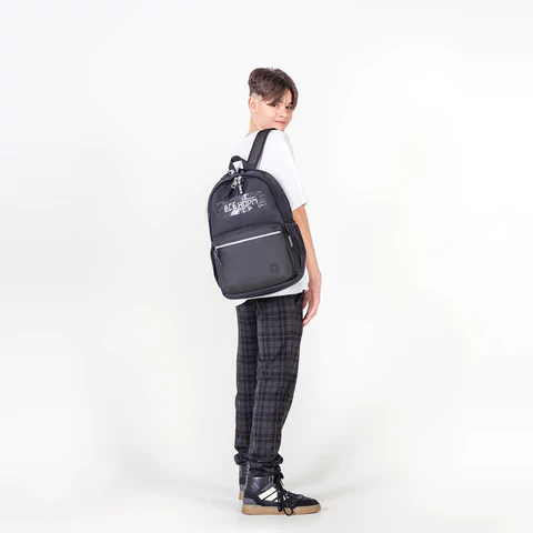Рюкзак BRAUBERG FASHION CITY универсальный, 2 отделения, "Norm", черный, 46х31х15 см, 272573