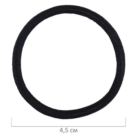 Резинки для волос НАБОР 12 шт., 0,45х14 см, чёрный, MONTE VITA (МОНТЕ ВИТА), 457037