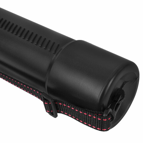 Тубус для чертежей телескопический, длина 53-93 см, формат A0, диаметр 7 см, с ремнем, черный, STAFF, 273095