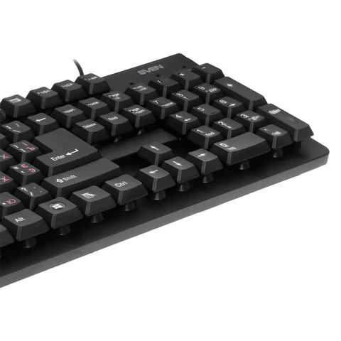 Клавиатура проводная SVEN Standard 301, USB, 104 клавиши, чёрная, SV-03100301UB