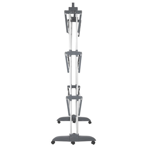 Сушилка напольная для белья раскладная МНОГОФУНКЦИОНАЛЬНАЯ, 3 уровня, на колесах, "Super Compact", СКЛАДНОЕ ОСНОВАНИЕ, LAIMA HOME, 608462
