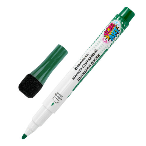 Маркеры на магните со стирателем для белой доски и планера, 8 цветов, BRAUBERG POP-ART, 1-2 мм, 152567