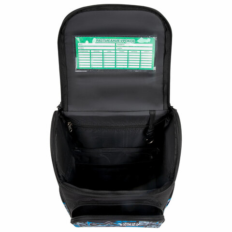 Ранец ПИФАГОР BASIC, 1 отделение, 3 кармана, эргономичная спинка, "Press play", 35х28х18 см, 272043