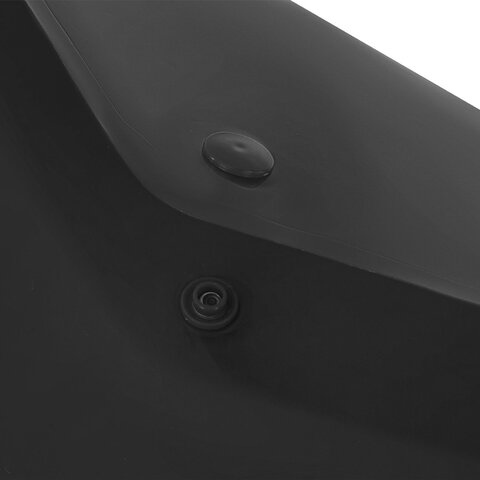 Папка-конверт с кнопкой прозрачная А4, BRAUBERG "UNIVERSAL", до 100 листов, черная, 0,15 мм, 273072