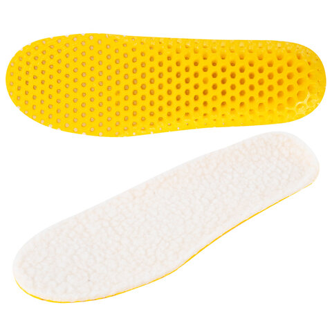 Стельки для обуви ЗИМНИЕ СУПЕРДЫШАЩИЕ, материал EVA, размер RU 34-40 / EU 35-41, с линиями выреза, SHEGRA (ШЕГРА), 700757