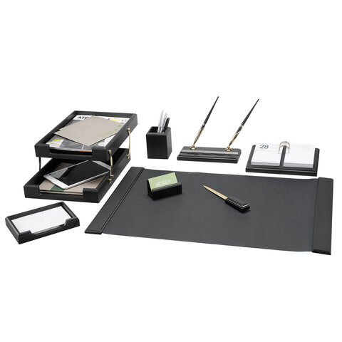 Набор подарочный настольный BESTAR "Titan" из дерева, 8 предметов, цвет "черное дерево", 237217