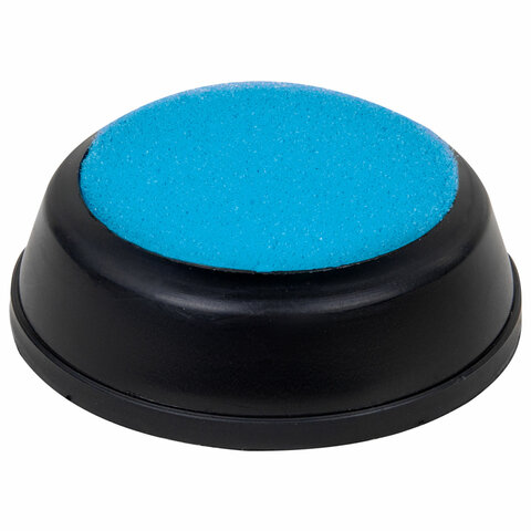 Губка для кассира, диаметр 81 мм, круглая, ассорти, STAFF, 237951