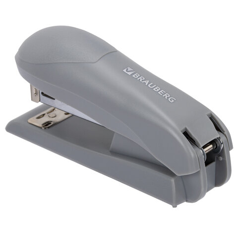 Степлер №24/6, №26/6 BRAUBERG "UNIVERSAL", до 30 листов, на 100 скоб, серый, 272717