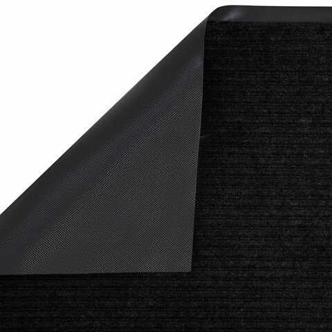 Коврик ДОРОЖКА 0,9х10 м, ЧЕРНЫЙ, влаго-грязезащита, 430 г/м2, ребристая, LAIMA EXPERT, 701042