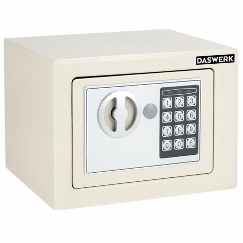 Сейф мебельный DASWERK (ДАСВЕРК) SC-170EL (170х230х170 мм), электронный замок, бежевый, 291340