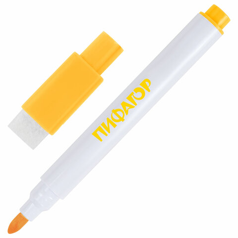 Маркеры стираемые 2 мм на магните со стирателем для белой доски и планера НАБОР 8 ЦВЕТОВ, ПИФАГОР, 152562