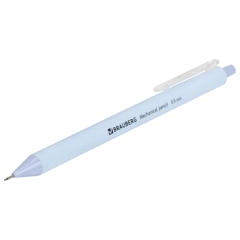 Карандаш механический 0,5 мм, BRAUBERG SOFT PASTEL, корпус soft-touch ассорти, 181957