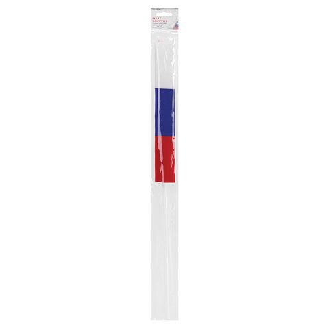 Флаг России ручной 30х45 см, без герба, с флагштоком, BRAUBERG/STAFF, 550182