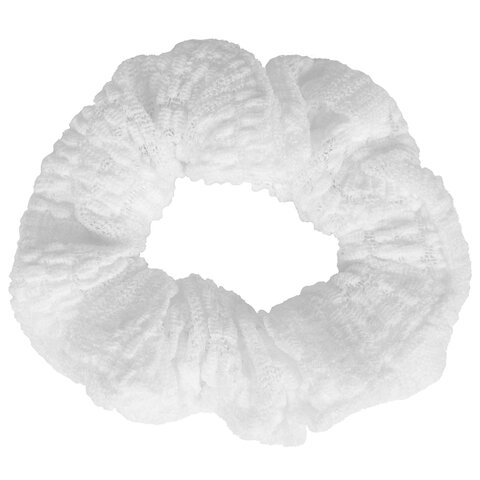 Резинка для волос 3х22 см, скранч, белый, MONTE VITA (МОНТЕ ВИТА), 457121