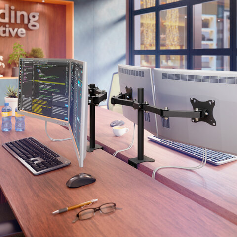 Кронштейн для двух мониторов К-502 VESA 75х75-100х100, 17"-32", до 16 кг, РЭМО, 4603225012979, 960059