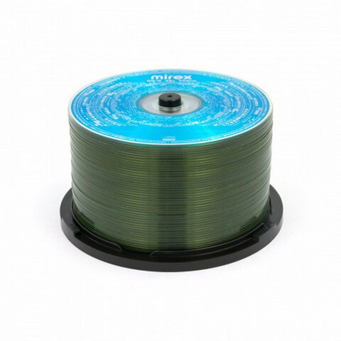 Диски CD-R MIREX, 700 Мб, 48x, Cake Box (упаковка на шпиле), КОМПЛЕКТ 50 шт., UL120051A8B
