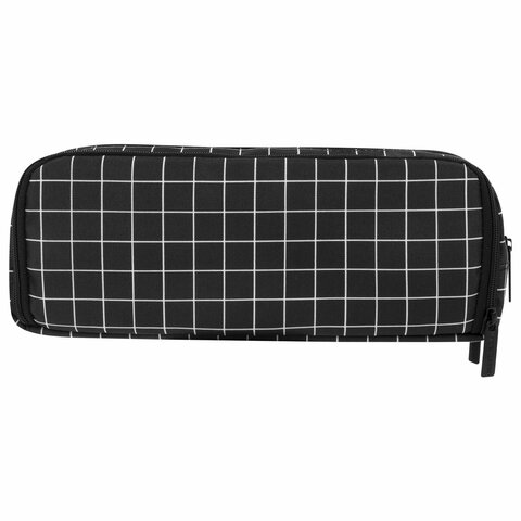 Пенал-органайзер BRAUBERG, 2 откидные планки, полиэстер, 23x9х7 см, "Checkered", 272316