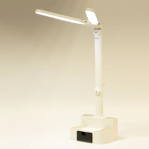 Настольная лампа / светильник беспроводная SONNEN PT-201, органайзер, USB, LED, 5 Вт, 3 режима, белый, 238781