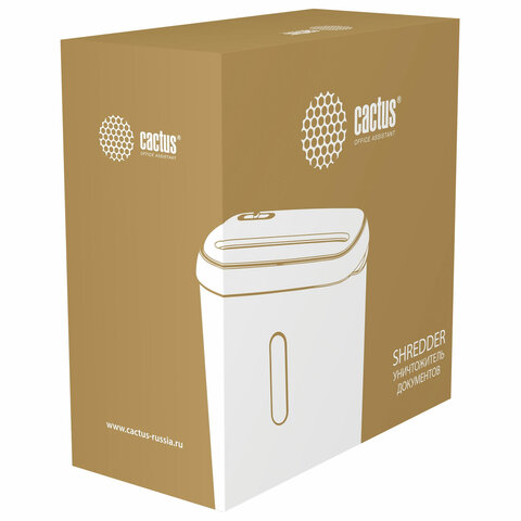 Уничтожитель (шредер) CACTUS CS-SH-A1, 2 уровень секретности, полоски 6 мм, 6 листов, корзина 8 литров