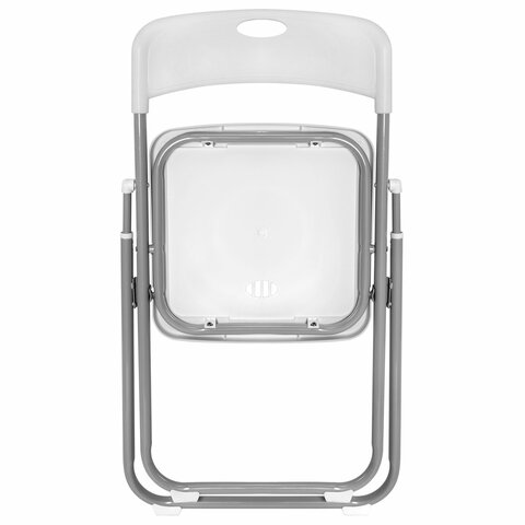 Стул складной BRABIX "Golf Lite CF-017", серебристый каркас, пластик белый, 532896