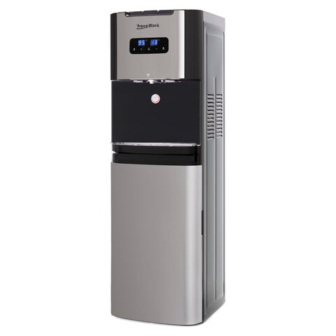 Кулер для воды AQUA WORK QRB-72LDS, напольный, НАГРЕВ/ОХЛАЖДЕНИЕ ЭЛЕКТРОННОЕ, таймер, бутыль снизу, черный, 33350