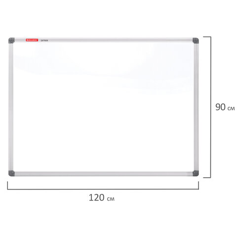 Доска магнитно-маркерная 90х120 см, алюминиевая рамка, BRAUBERG "Extra", 237555