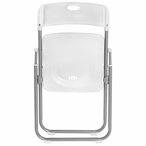 Стул складной BRABIX "Golf Lite CF-017", серебристый каркас, пластик белый, 532896