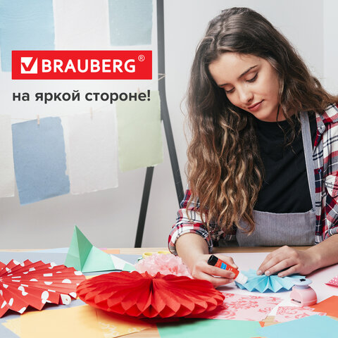 Бумага гофрированная/креповая, 32 г/м2, 50х250 см, НАБОР 10 рулонов, пастель, BRAUBERG, 112557