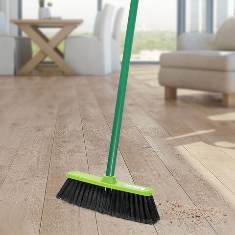 Щетка для уборки, ширина 32 см, щетина 8 см, пластик, крепление еврорезьба, IDEA "Классик", М 5105