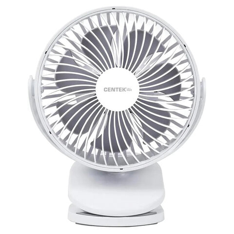 Вентилятор настольный CENTEK CT-5045, 4 режима, d=15 см, 5 Вт, белый
