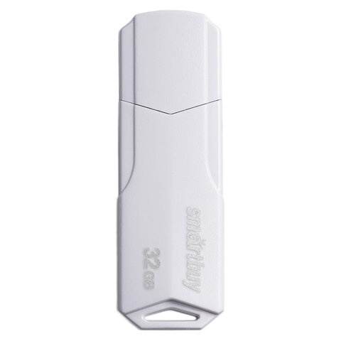 Флеш-диск 32 GB SMARTBUY Clue, USB 2.0, белый, SB32GBCLU-W